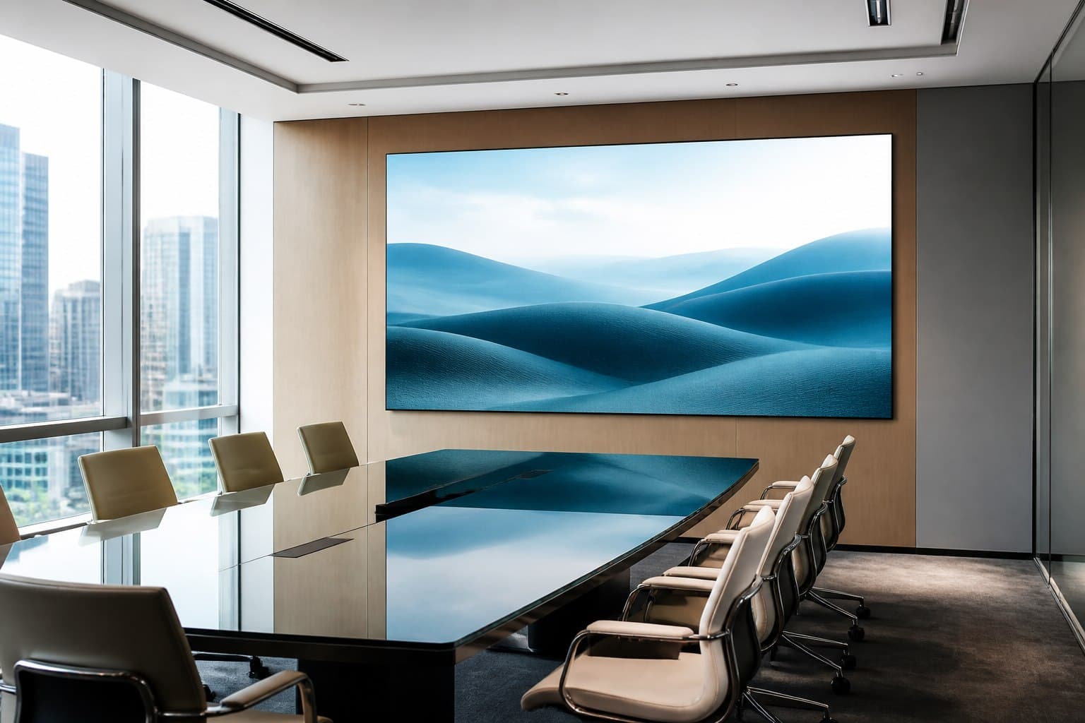 LED Video Display - COB LED screen in room