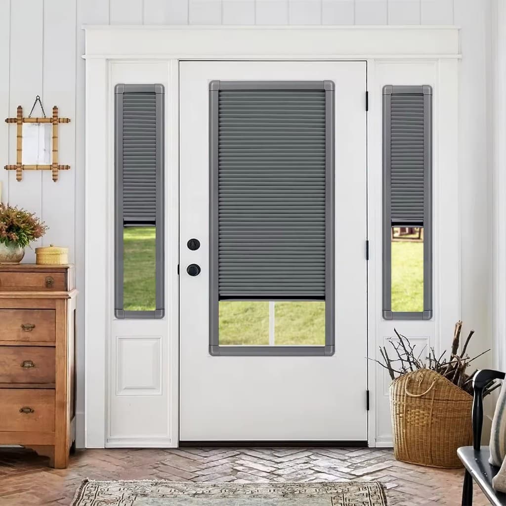 Honeycomb Blinds - door and sidelight installation