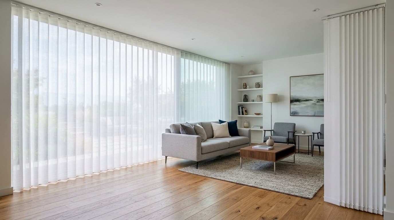 Panel Track Blinds - blinds closed