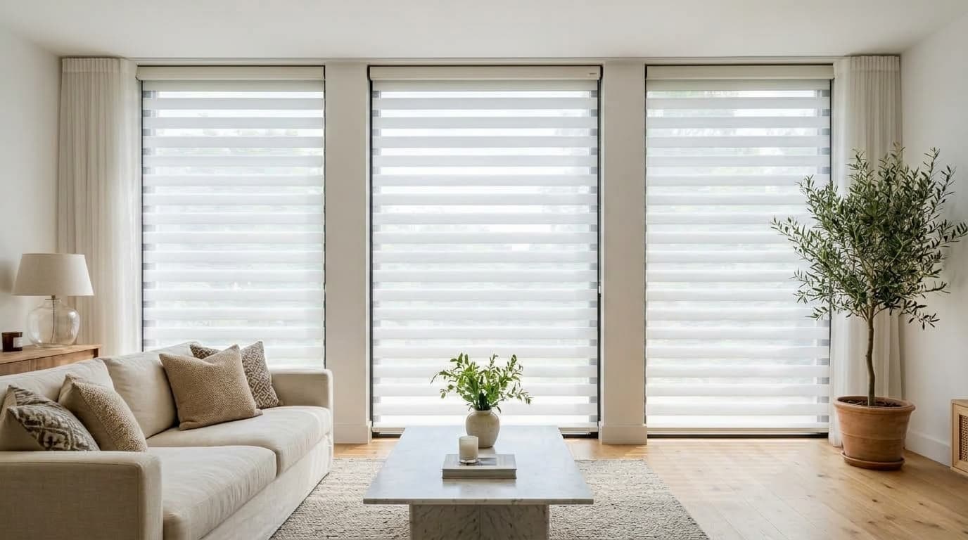 Zebra Shades - blinds closed