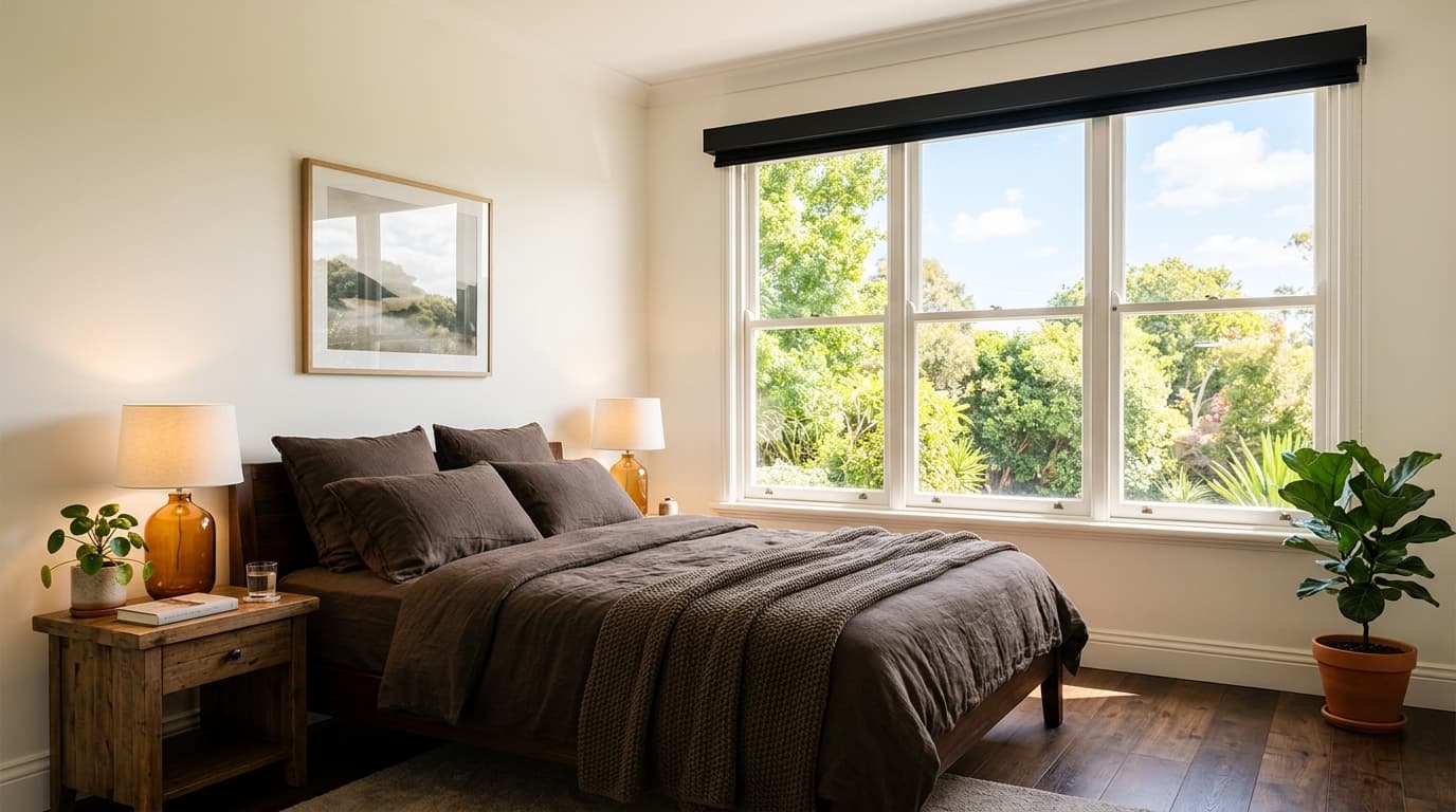 Blackout Shades - blinds open