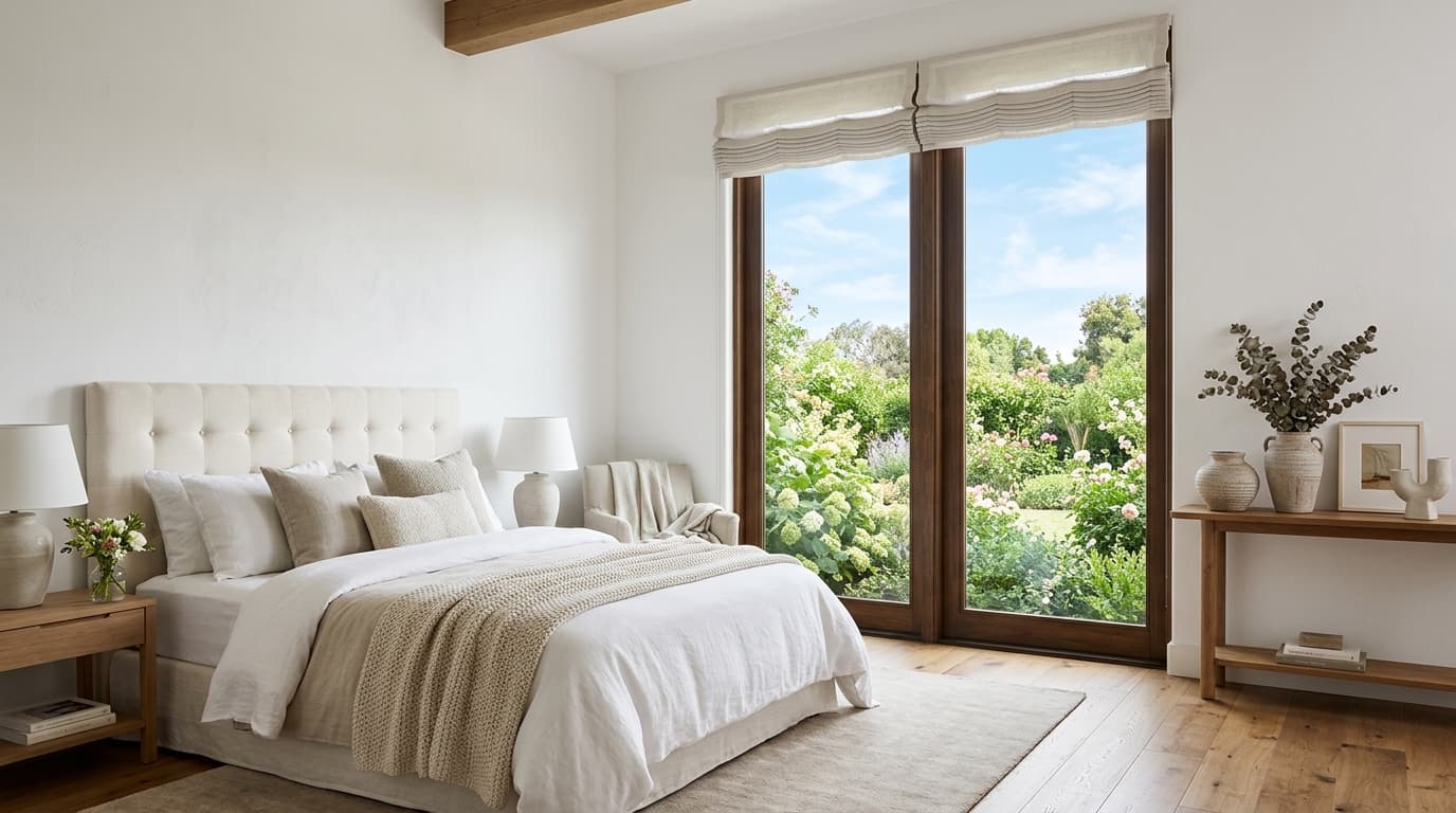 Butterfly Shades - blinds open