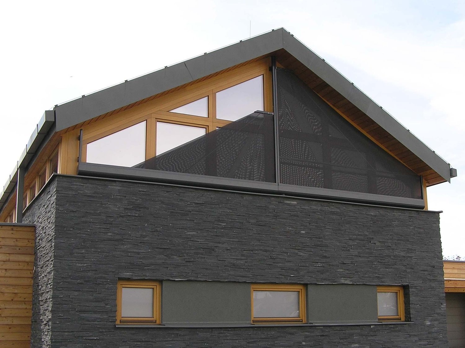 Custom-Made Shaped Gable Roller Shades